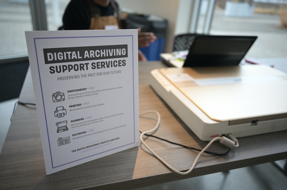Free Archiving Pop-up event at Roger Williams Park Gateway Center in March 2025. photo by k. funmilayo aileru