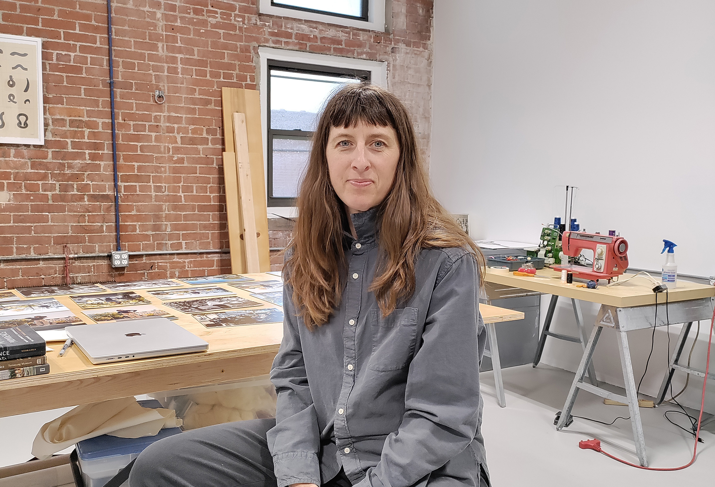 In studio with artist Lu Heintz