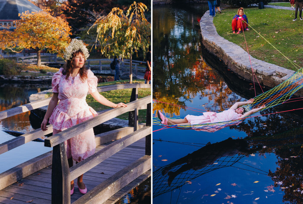 "Community Safety Net" performance by Linsey Wallace at Roger Williams Park, October 2024. Photos by Tarik Bartel.