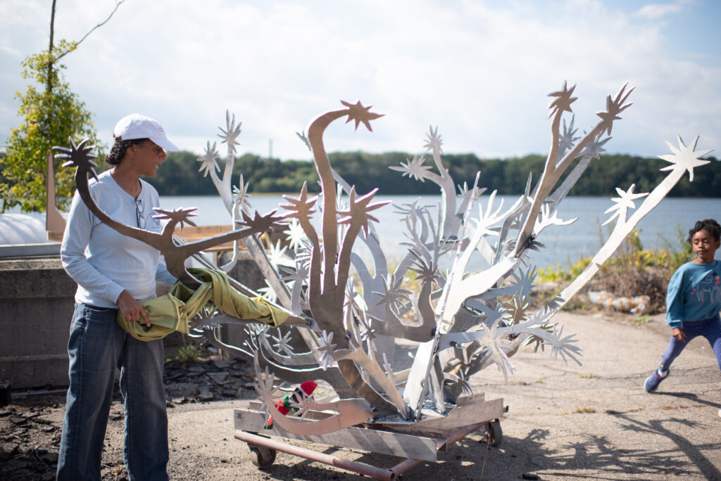 Valerie Tutson’s final installation, ‘AncesTree’ to be installed at the former Columbus Square. Photography by Rachel Maeve