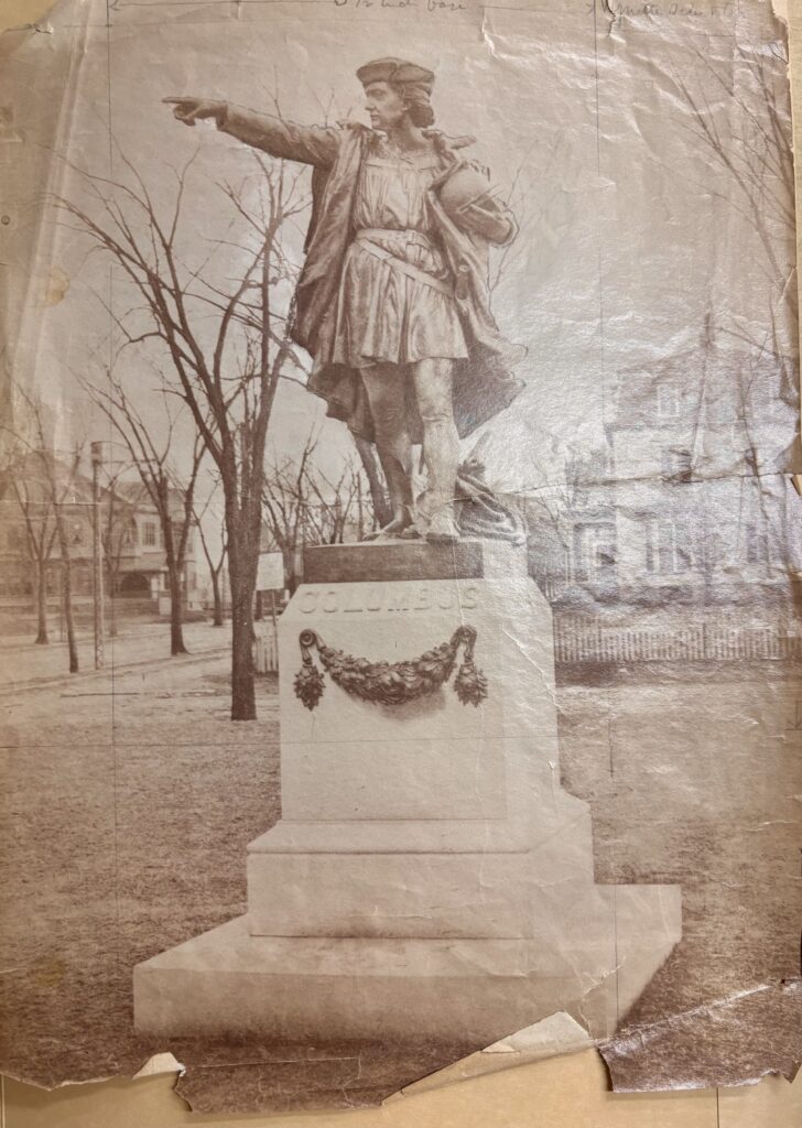 Statue of Christopher Columbus at the Square | Photo courtesy Providence Natural History Museum